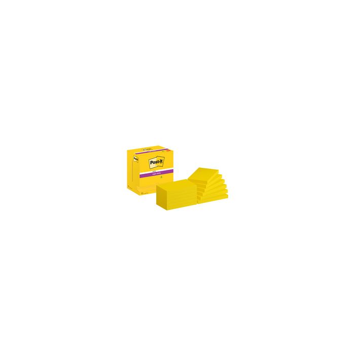 Post-it Bloc-note super sticky notes, 127x76 mm, ultra jaune