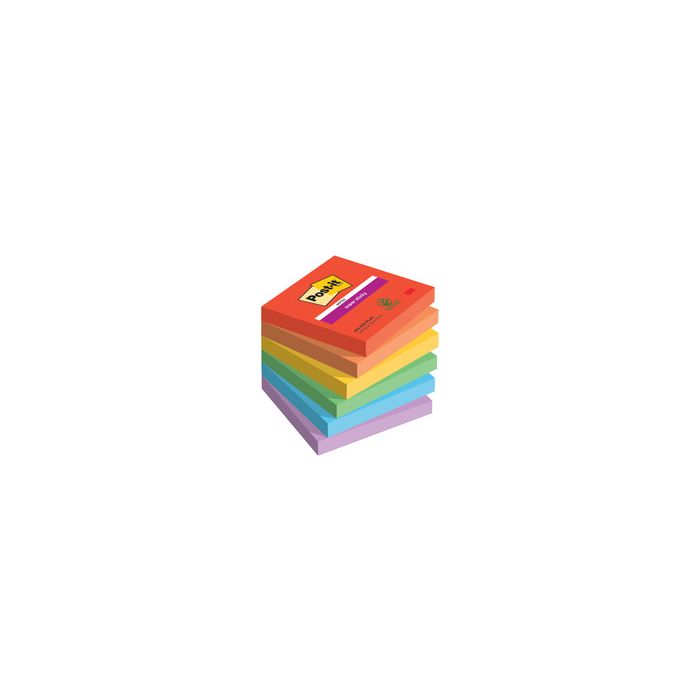 Post-it Bloc-note super sticky notes, 76 x 76 mm, Playful