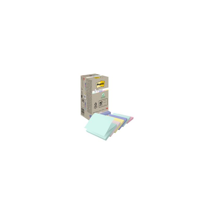 Post-it Bloc-notes Recycling z-notes, 76 x 76 mm, coloré