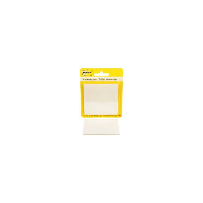 Post-it Bloc-notes transparent notes, 73 x 73 mm, incolore