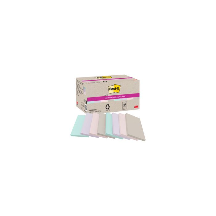 Post-it Bloc-notes super sticky Recycling Notes, pastel
