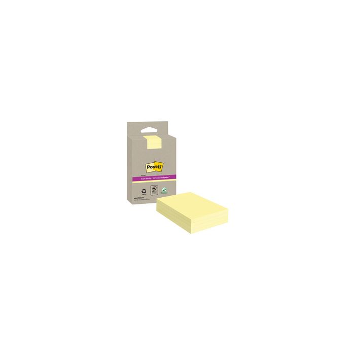 Post-it Bloc-notes super sticky Recycling notes, ligné