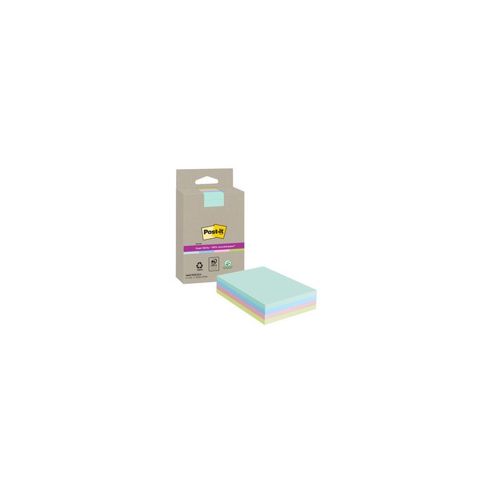 Post-it Bloc-notes super sticky Recycling notes, ligné