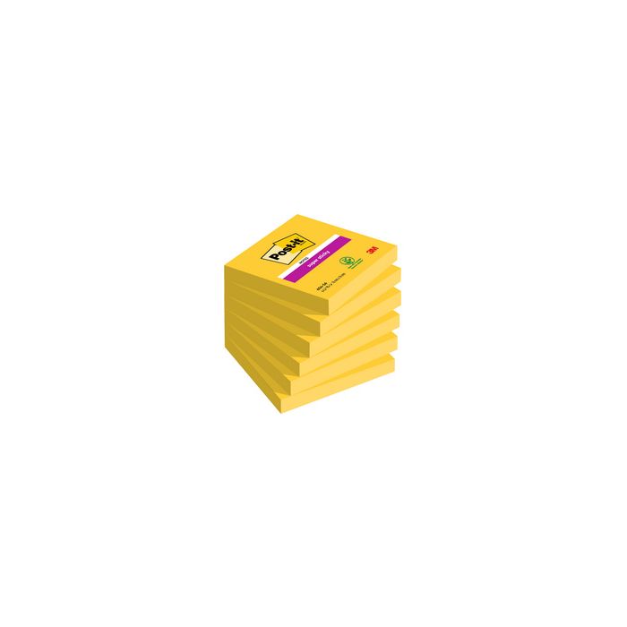 Post-it Bloc-notes super sticky notes, 76x76 mm, ultrajaune