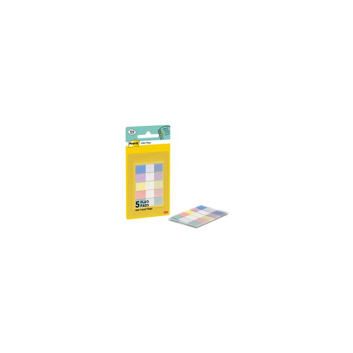 Post-it Marque-page étroit, 11,9 x 43,2 mm, pastel