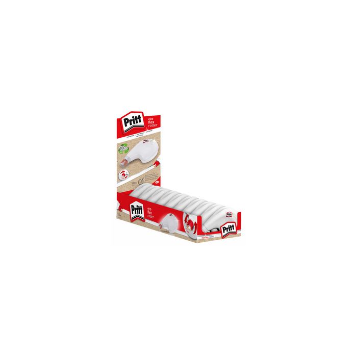 Pritt Roller correcteur Eco Flex, 4,2 mm x 10 m, présentoir x10
