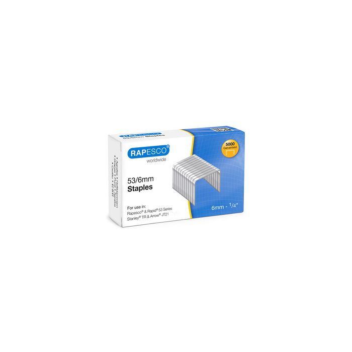 RAPESCO Agrafe Optima 53/6, 5.000 pièces, galvanisé