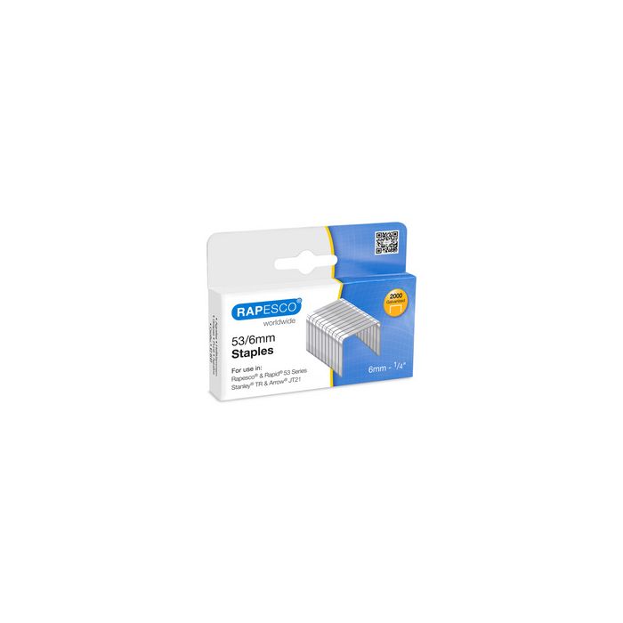 RAPESCO Agrafes 53/8, 2.000 pièces, galvanisé