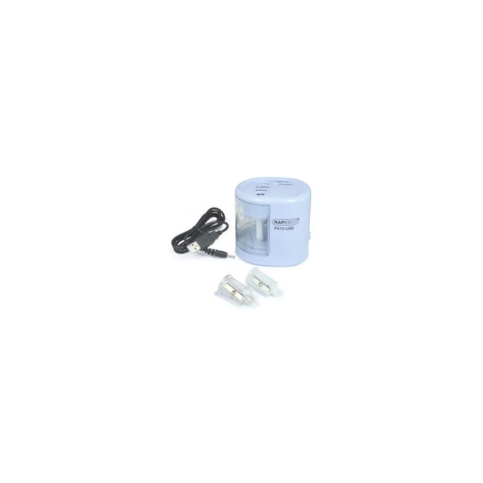 RAPESCO Taille-crayon électrique double PS-12-USB, bleu