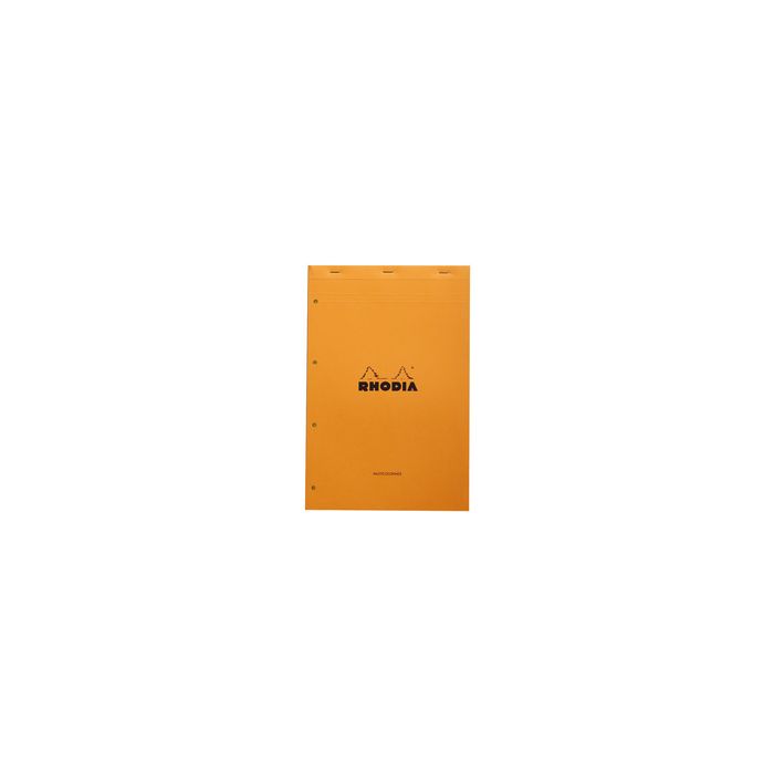 RHODIA Bloc Audit agrafé, 210 x 318 mm, 80 feuilles, orange