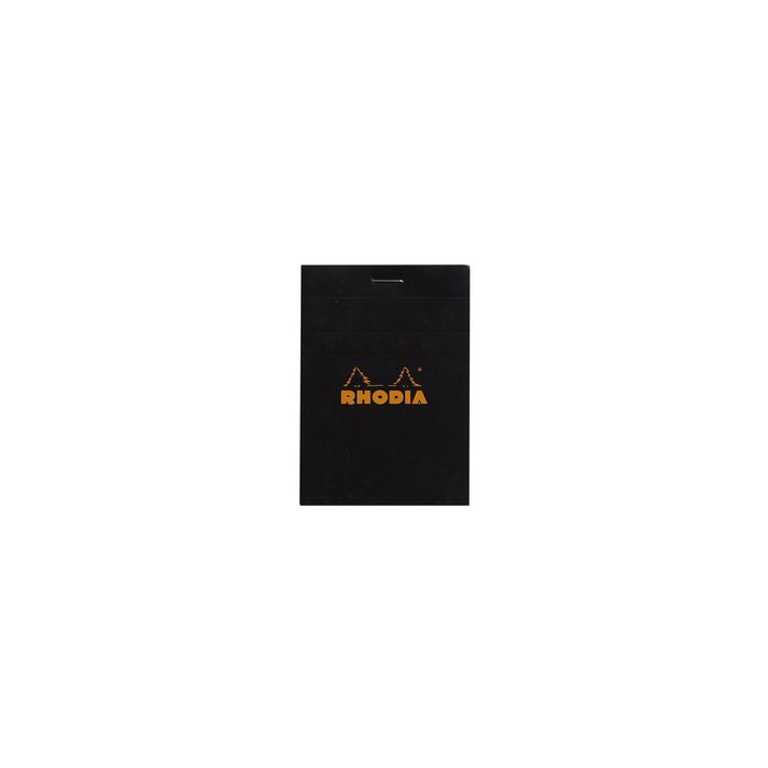RHODIA Bloc agrafé No. 11, format A7, quadrillé 5x5, noir