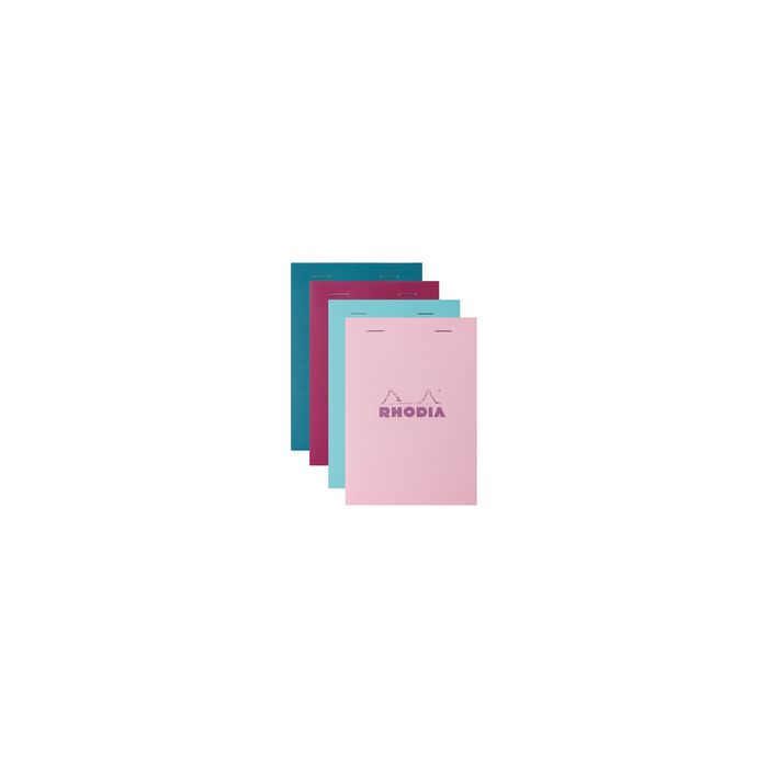 RHODIA Bloc agrafé No. 16, format A5, quadrillé 5x5, assorti x10