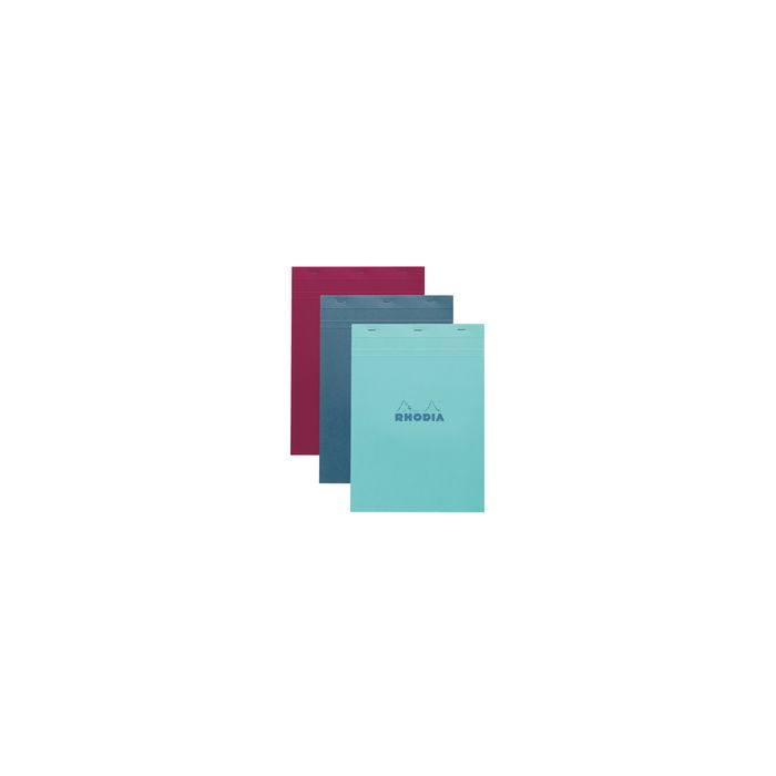 RHODIA Bloc agrafé No. 18, format A4, quadrillé 5x5, assorti x5