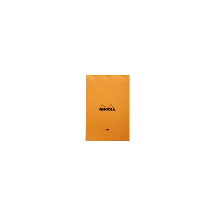 RHODIA Bloc agrafé No. 19 Yellow, A4+, ligné, orange