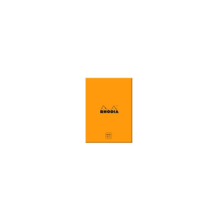 RHODIA Bloc mémo No. 13, 115 x 160 mm, ligné, orange