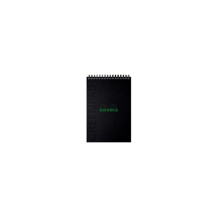 RHODIA Bloc reliure intégrale GREENPAD, A5+, ligné, noir