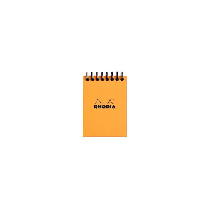 RHODIA Bloc spiralé No. 11, format A7, quadrillé 5x5, orange