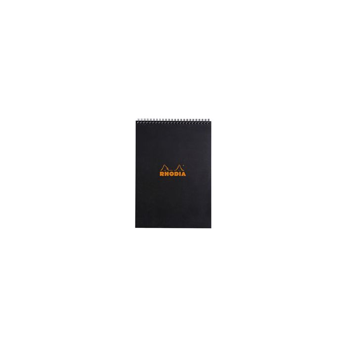 RHODIA Bloc spiralé No. 18, format A4, quadrillé 5x5, noir