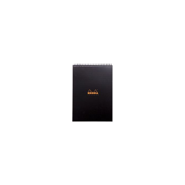 RHODIA Bloc spiralé Notepad, A4, quadrillé 5x5, noir