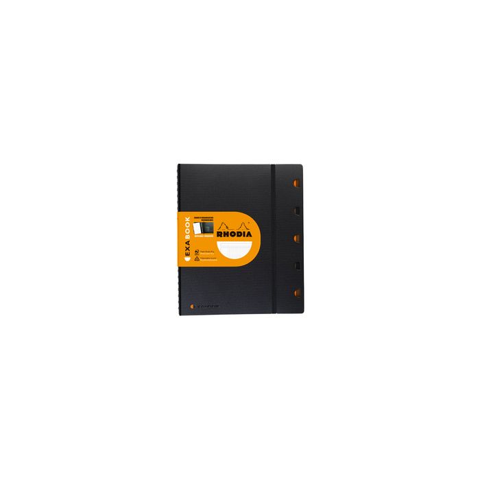 RHODIA Cahier EXABOOK rechargeable, A4+, quadrillé, noir