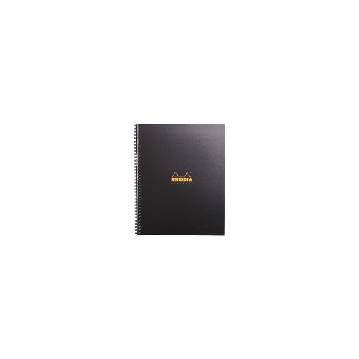 RHODIA Cahier à spirale "Note Book", format A4+, ligné, noir