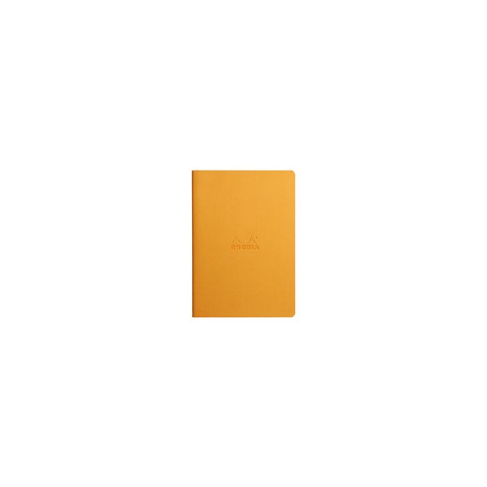 RHODIA Carnet piqûre textile RHODIARAMA, A5, ligné, orange
