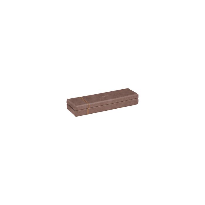 RHODIA Plumier, en simili cuir, chocolat