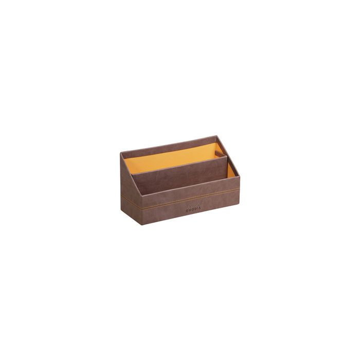 RHODIA Porte-courrier, en simili cuir, chocolat