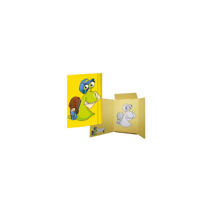 RNK Verlag Chemise à élastique "Escargot", en carton, jaune