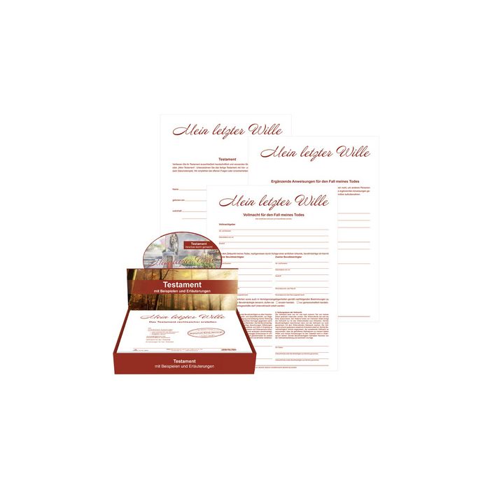 RNK Verlag Vordruck Testament "Mein letzter Wille", Display x10