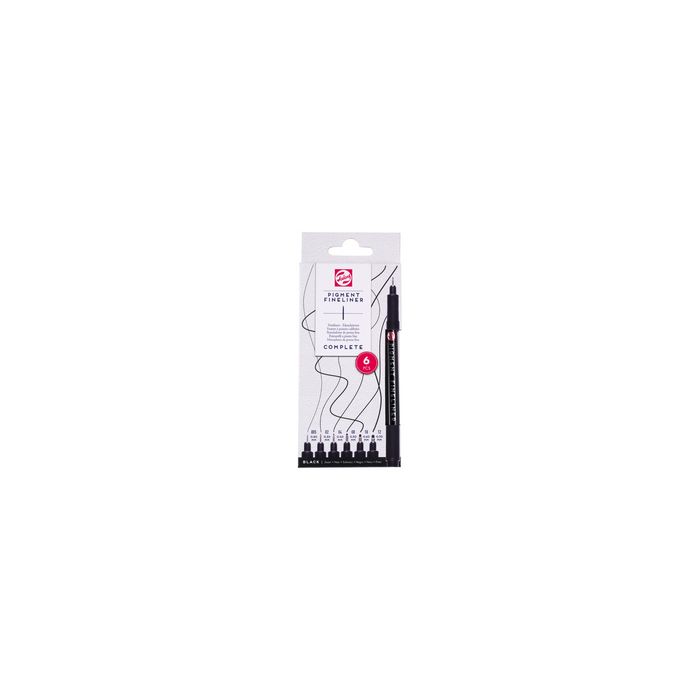 ROYAL TALENS Feutre Pigment Fineliner, set de 6, noir