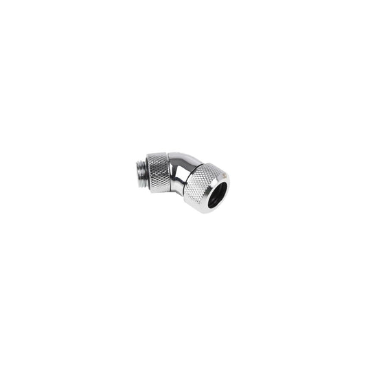 Raccord à 45° à compression pour Tube Ø13mm - G1/4 Alphacool Eiszapfen (Argent)