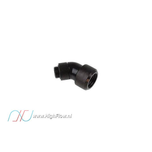 Raccord à 45° à compression pour Tube Ø16mm - G1/4 Alphacool Eiszapfen (Noir)
