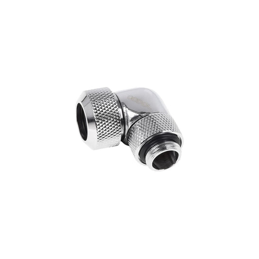 Raccord coudé à compression pour Tube Ø13mm - G1/4 Alphacool Eiszapfen (Argent)