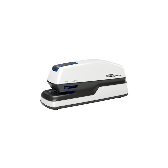 Rapid Agrafeuse électrique Optima GripE, blanc/gris/bleu