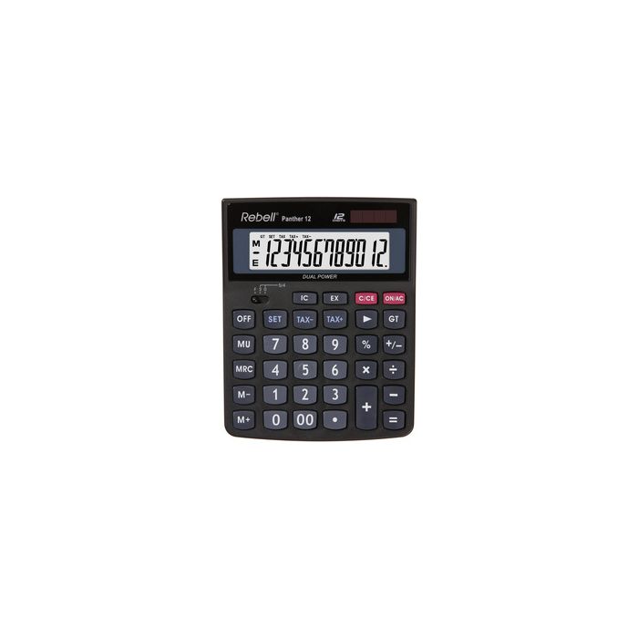 Rebell Calculatrice de bureau Panther 12, noir