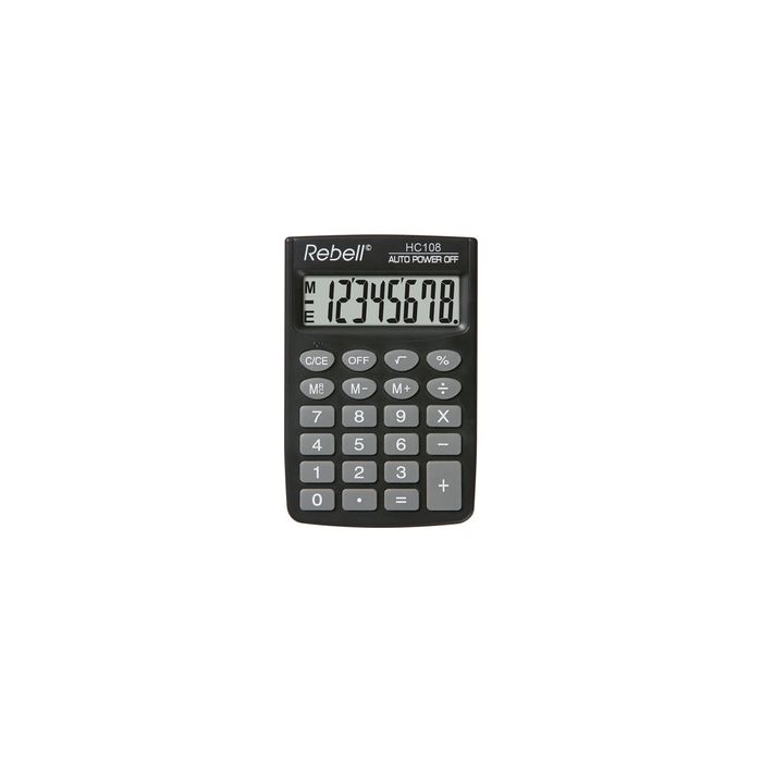Rebell Calculatrice de poche HC 108, noir