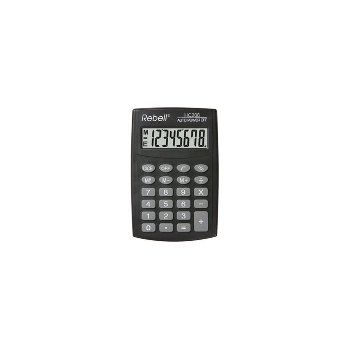 Rebell Calculatrice de poche HC 208, noir