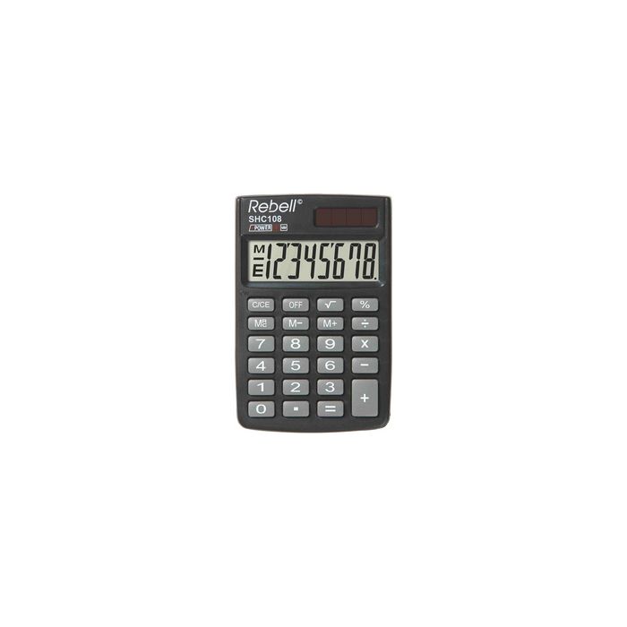Rebell Calculatrice de poche SHC 108, noir