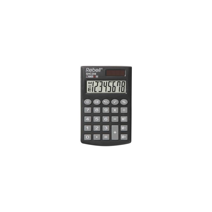 Rebell Calculatrice de poche SHC 208, noir