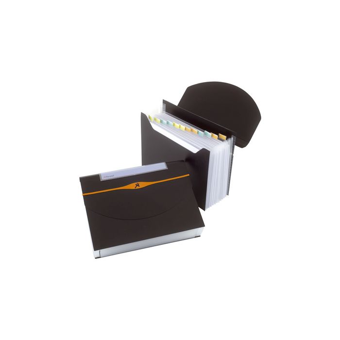 Rexel Porte-documents Optima, A4, 13 compartiments, PP, noir
