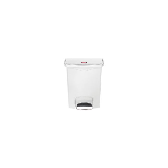Rubbermaid Collecteur à pédale Slim Jim, 30 litres, blanc