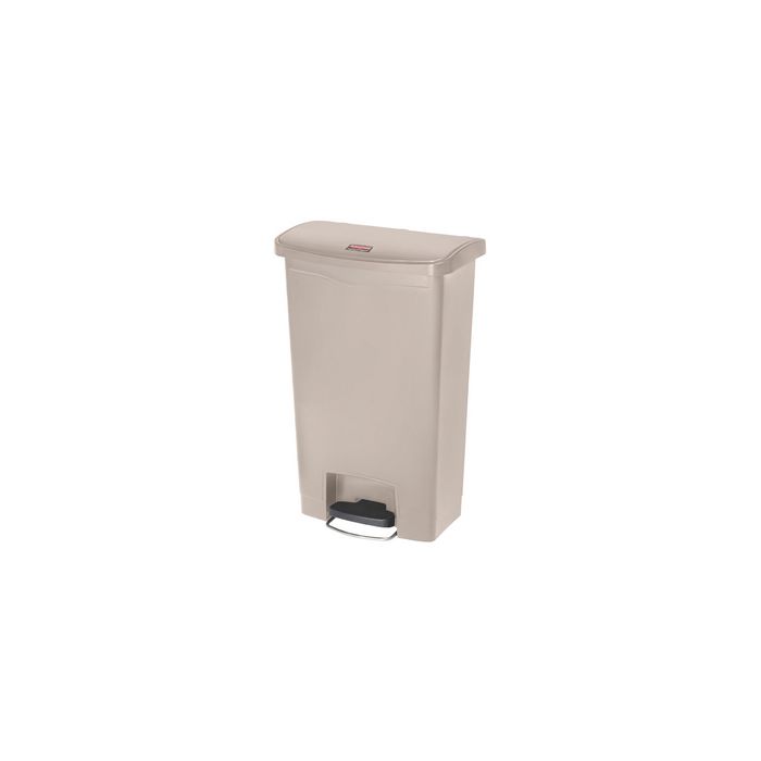 Rubbermaid Collecteur à pédale Slim Jim, 50 litres, beige