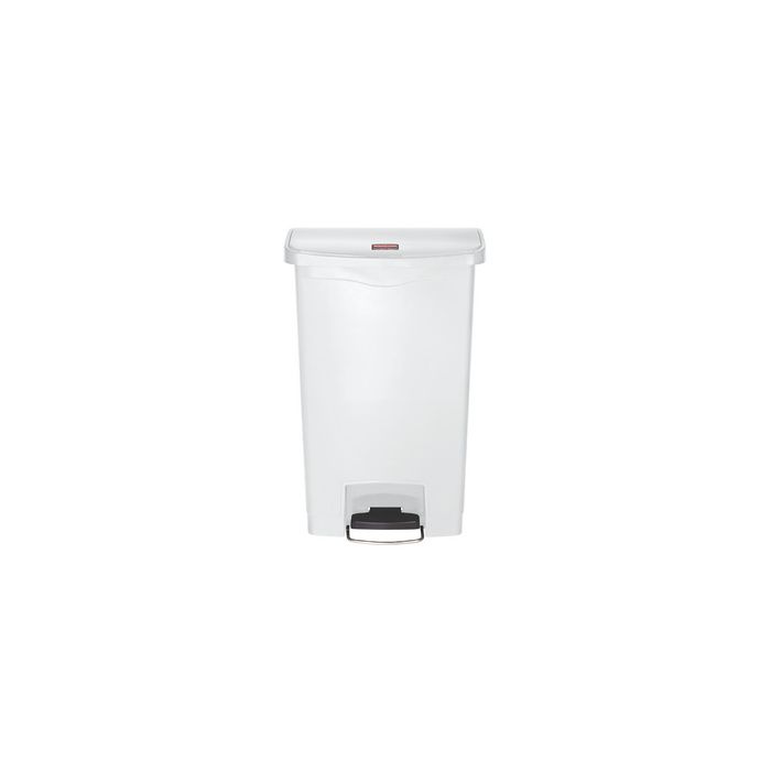 Rubbermaid Collecteur à pédale Slim Jim, 50 litres, blanc