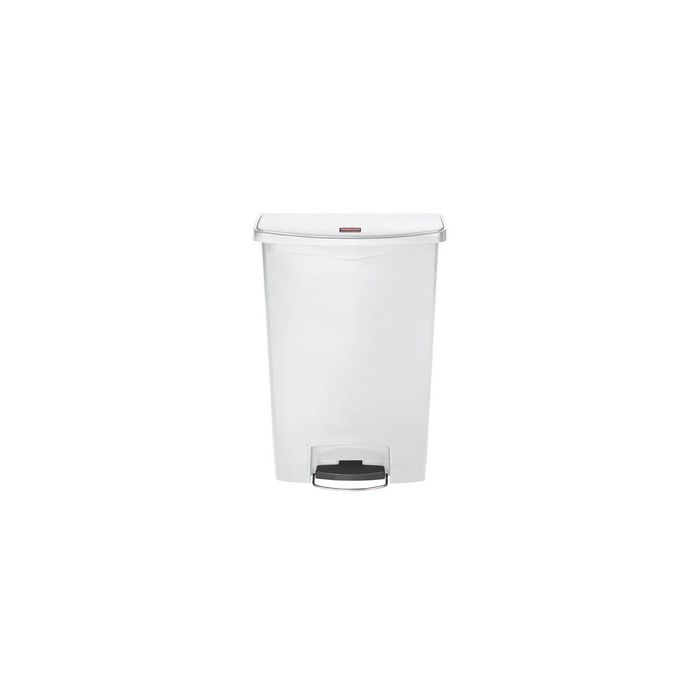 Rubbermaid Collecteur à pédale Slim Jim, 90 litres, blanc