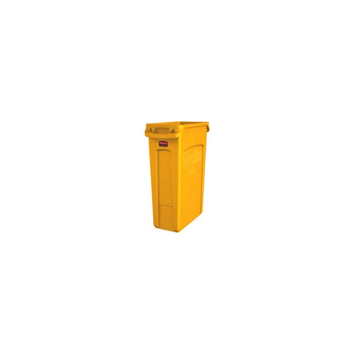 Rubbermaid Collecteur de déchets Slim Jim, 87 litres, jaune