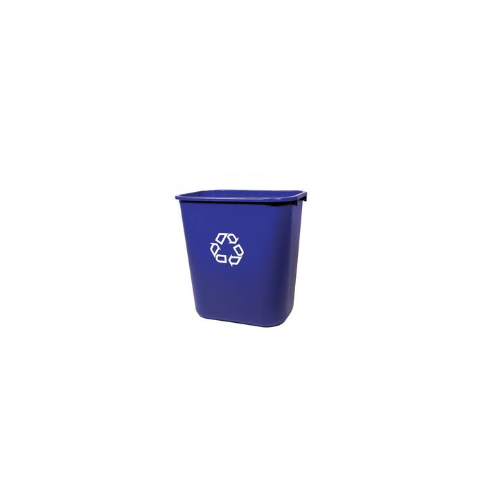 Rubbermaid Corbeille à papier, 39 litres, PE, bleu