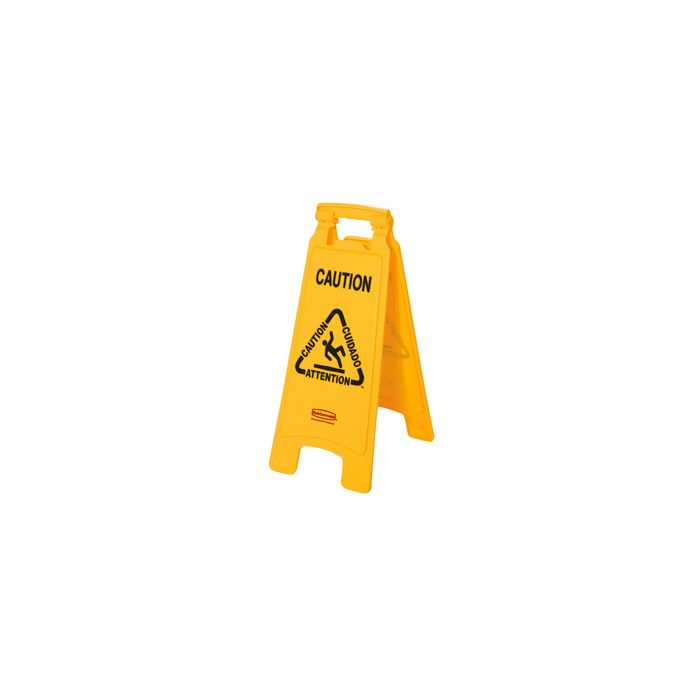Rubbermaid Panneau d'avertissement "Caution", trilingue
