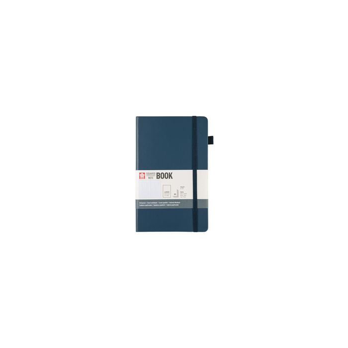 SAKURA Carnet, 130 x 210 mm, quadrillé, indigo foncé