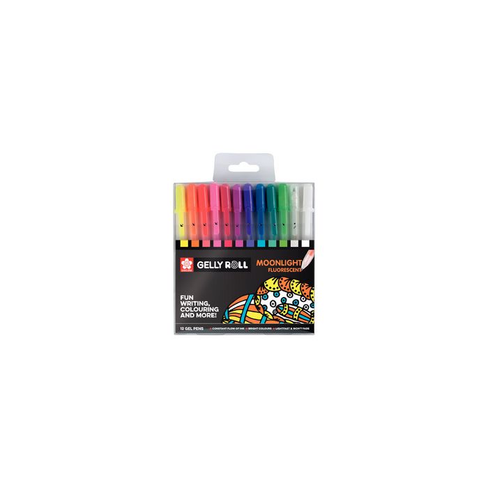 SAKURA Stylo roller encre gel Gelly Roll Moonlight étui de12